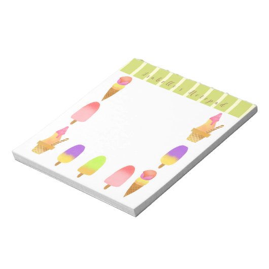 Ice Cream Notitieblok (Linkerzijde)