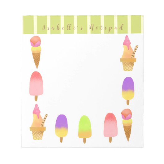 Ice Cream Notitieblok (Voorkant)