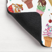 Ice Cream Novelty Print Muismat, wit Muismat (Hoek)