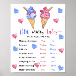 Ice cream Old Wives Verhalen Geslacht onthullen bo Poster