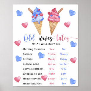 Ice cream Old Wives Verhalen Geslacht onthullen bo Poster