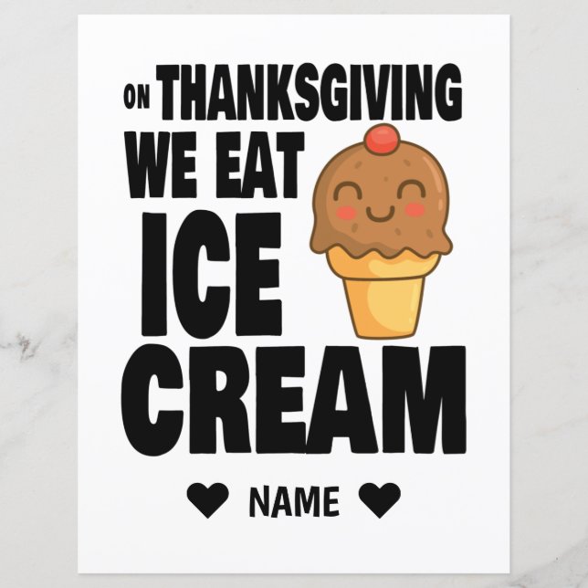 Ice Cream on Thanksgiving (Voorkant)