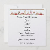 Ice Cream Onweerstaanbare Uitnodigingen voor Feest (Achterkant)