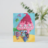 Ice Cream op de strand Briefkaart (Staand voorkant)