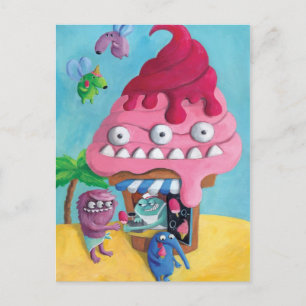 Ice Cream op de strand Briefkaart