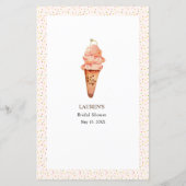 Ice Cream Opgeschept Bruids Bingo spel (Achterkant)