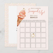 Ice Cream Opgeschept Bruids Bingo spel Kaart (Voorkant / Achterkant)