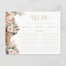 Ice Cream Opgeschept Floral Recipe Vrijgezellenfee Informatiekaartje