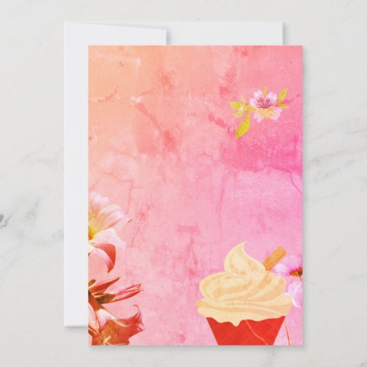 Ice Cream Opgeslagen in Bridal Shower-uitnodiging Kaart (Achterkant)