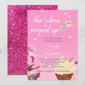 Ice Cream Opgeslagen in Bridal Shower-uitnodiging Kaart (Voorkant / Achterkant)