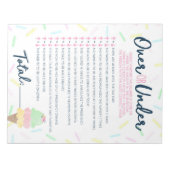 Ice Cream Over of Onder Douche Game Pack Notitieblok (Voorkant)