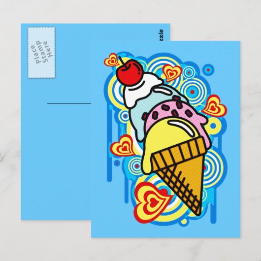 Ice_Cream_Paint Briefkaart (Voorkant / Achterkant)