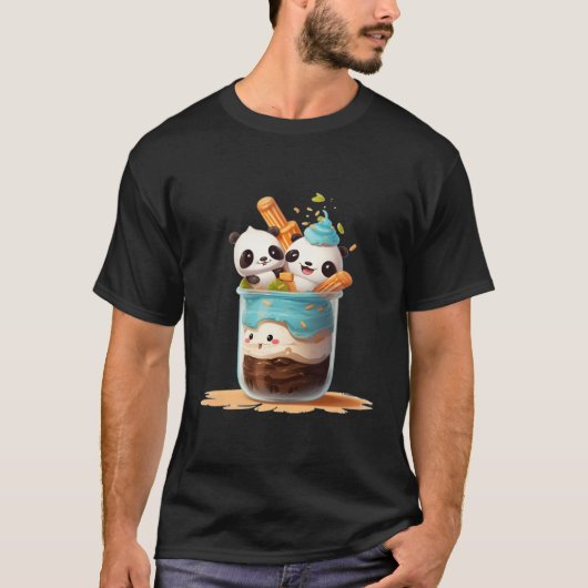 Ice Cream Panda Beer Delicious Teddy Bear Icecream T-shirt (Voorkant)