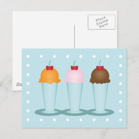 Ice Cream Parlor Briefkaart (Voorkant / Achterkant)