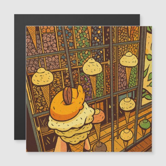 Ice Cream Parlor Cartoon (Voorkant / Achterkant)