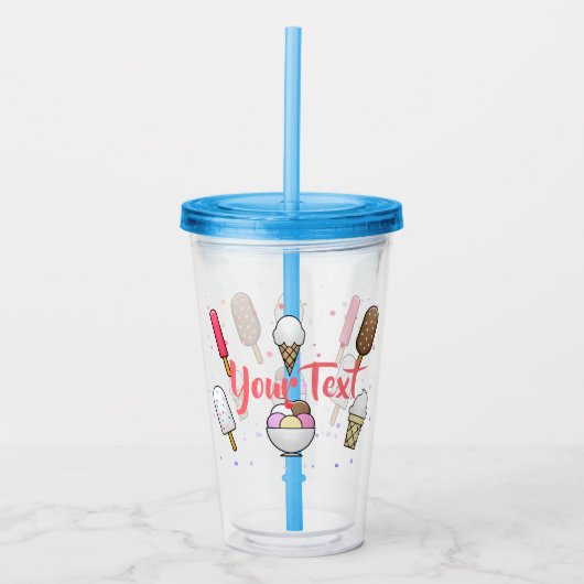 Ice Cream Parlor Dream Acryl Drinkbeker (Voorkant)
