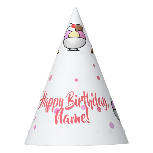 Ice Cream Parlor Dream Feesthoedjes (Voorkant)