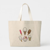 Ice Cream Parlor Dream Grote Tote Bag (Achterkant)