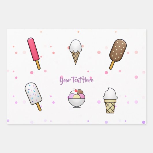 Ice Cream Parlor Dream Inpakpapier Vel (Voorkant)