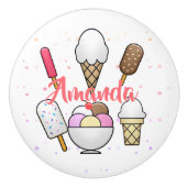 Ice Cream Parlor Dream Keramische Knop (Voorkant)