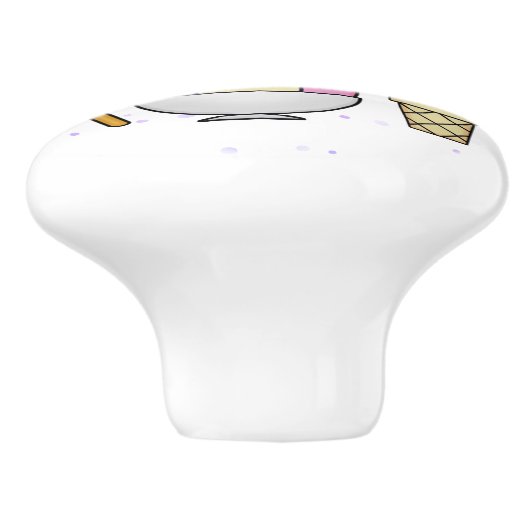 Ice Cream Parlor Dream Keramische Knop (Zijkant)
