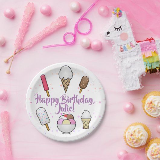 Ice Cream Parlor Dream Papieren Bordje (Feest)