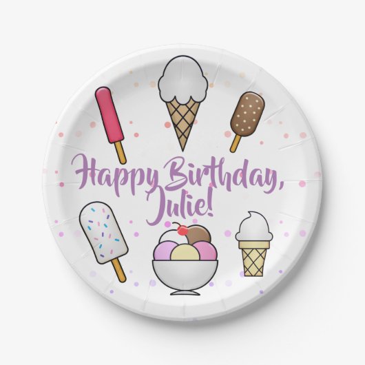Ice Cream Parlor Dream Papieren Bordje (Voorkant)