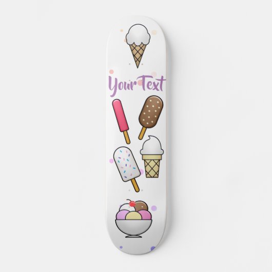 Ice Cream Parlor Dream Persoonlijk Skateboard (Voorkant)