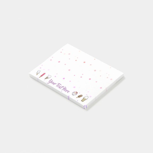 Ice Cream Parlor Dream Post-it® Notes (Schuin)