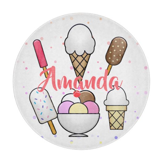 Ice Cream Parlor Dream Snijplank (Voorkant)