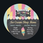 Ice Cream Parlor Fun Kids Birthday Party Menu Kaar Kaart<br><div class="desc">Unieke, leuke, kleurrijke ijsparlor zwarte karton en parlor awning party over het design van de verjaardagsfeestkaart van kinderen. Ontworpen in kleurrijke, roze, gele en blauwgroen kleuren. Voeg unieke punten toe aan de verjaardagsfeestdag van uw kleine met dit unieke ontwerp van de zwarte krijtplank-ijsparlor voor verjaardagsfeestjes. We hebben een brede selectie...</div>