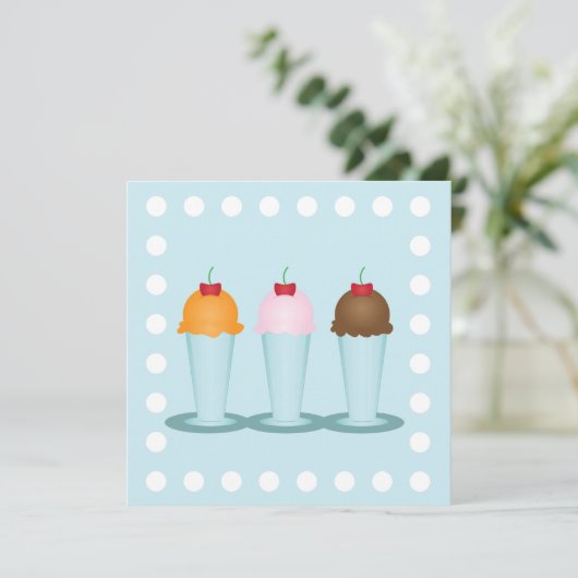 Ice Cream Parlor Kaart (Staand voorkant)