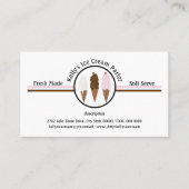 Ice Cream Parlor Logo Custom Visitekaartje (Voorkant)