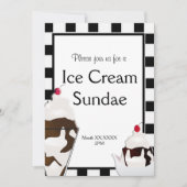 Ice Cream Parlor Social Party - Aangepaste uitnodi Kaart (Voorkant)