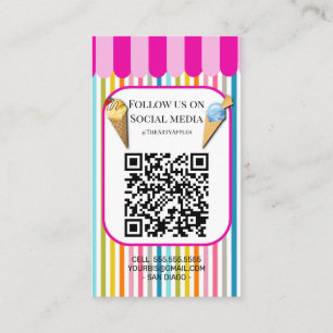ice Cream parlor van party shop food van Visitekaartje