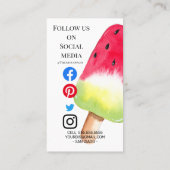 ice Cream parlor van party shop food van Visitekaartje (Achterkant)