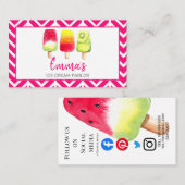 ice Cream parlor van party shop food van Visitekaartje (Voorkant / Achterkant)