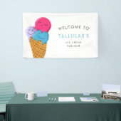 Ice Cream Parlor Verjaardagsfeestje Welkom Spandoek (Beurs)
