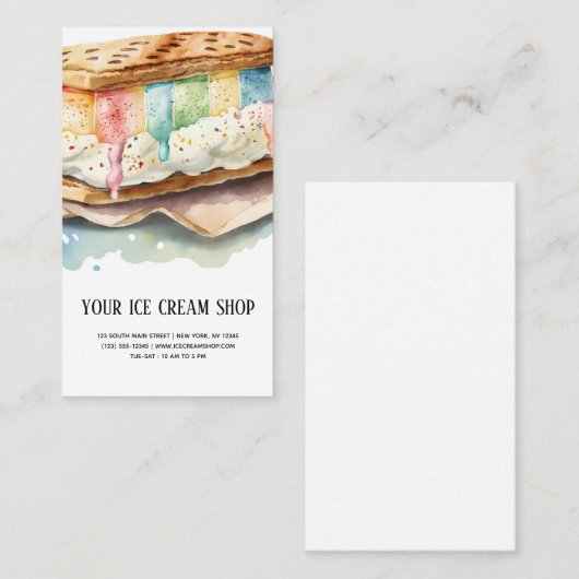Ice Cream Parlor visitekaartje (Voorkant / Achterkant)