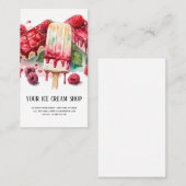 Ice Cream Parlor visitekaartje (Voorkant / Achterkant)