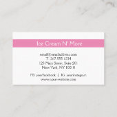 Ice Cream Parlor Visitekaartje (Achterkant)