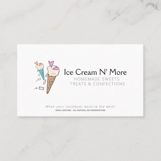 Ice Cream Parlor Visitekaartje (Voorkant)