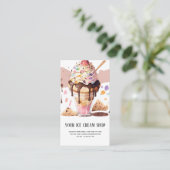 Ice Cream Parlor visitekaartje (Staand voorkant)