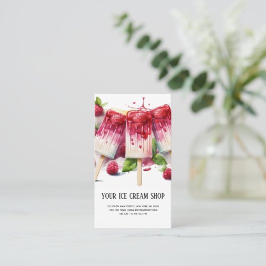 Ice Cream Parlor visitekaartje (Staand voorkant)