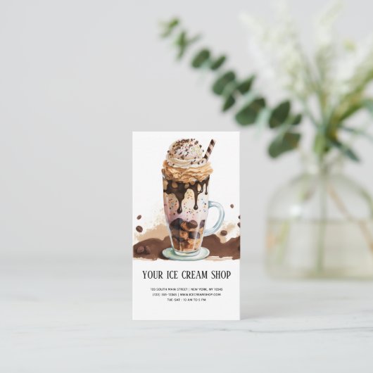 Ice Cream Parlor visitekaartje (Staand voorkant)