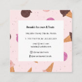 Ice Cream Parlor Winkelroze Visitekaartje (Achterkant)