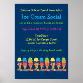 Ice Cream Party Annoucement Poster (Voorkant)