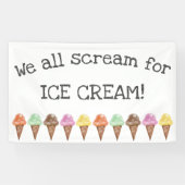 Ice Cream Party-banner Spandoek (Horizontaal)