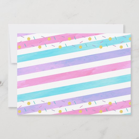 Ice Cream Party Birthday Dank je kaarten (Achterkant)