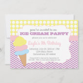 Ice Cream Party Birthday, Ice Cream Social Invitat Kaart (Voorkant)